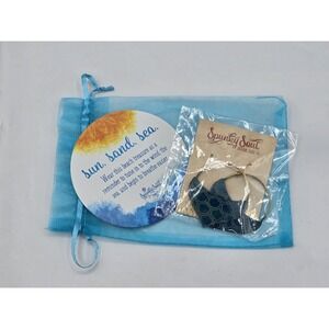 New Spunky Soul Teal & Gold-Toned Crescent Drop Mermaid Style Dangle Earrings